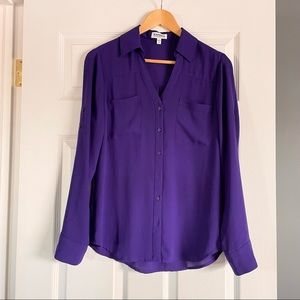 Eggplant portofino blouse